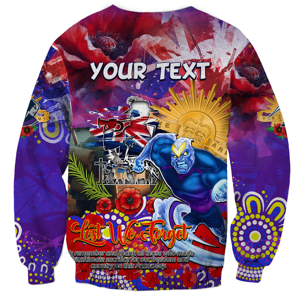 Personalised Australia Rugby Storm ANZAC Sweatshirt Melbourne Scratch Style