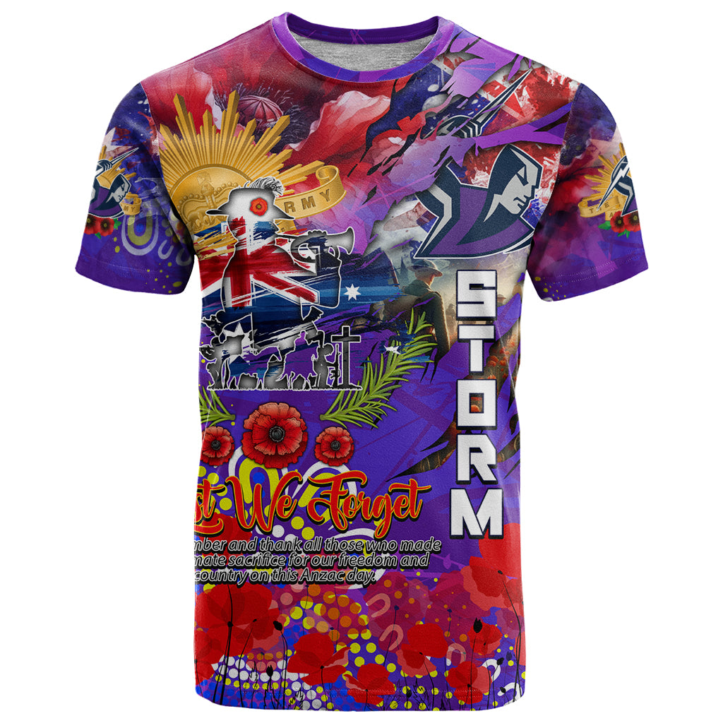 Personalised Australia Rugby Storm ANZAC T Shirt Melbourne Scratch Style