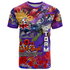 Personalised Australia Rugby Storm ANZAC T Shirt Melbourne Scratch Style