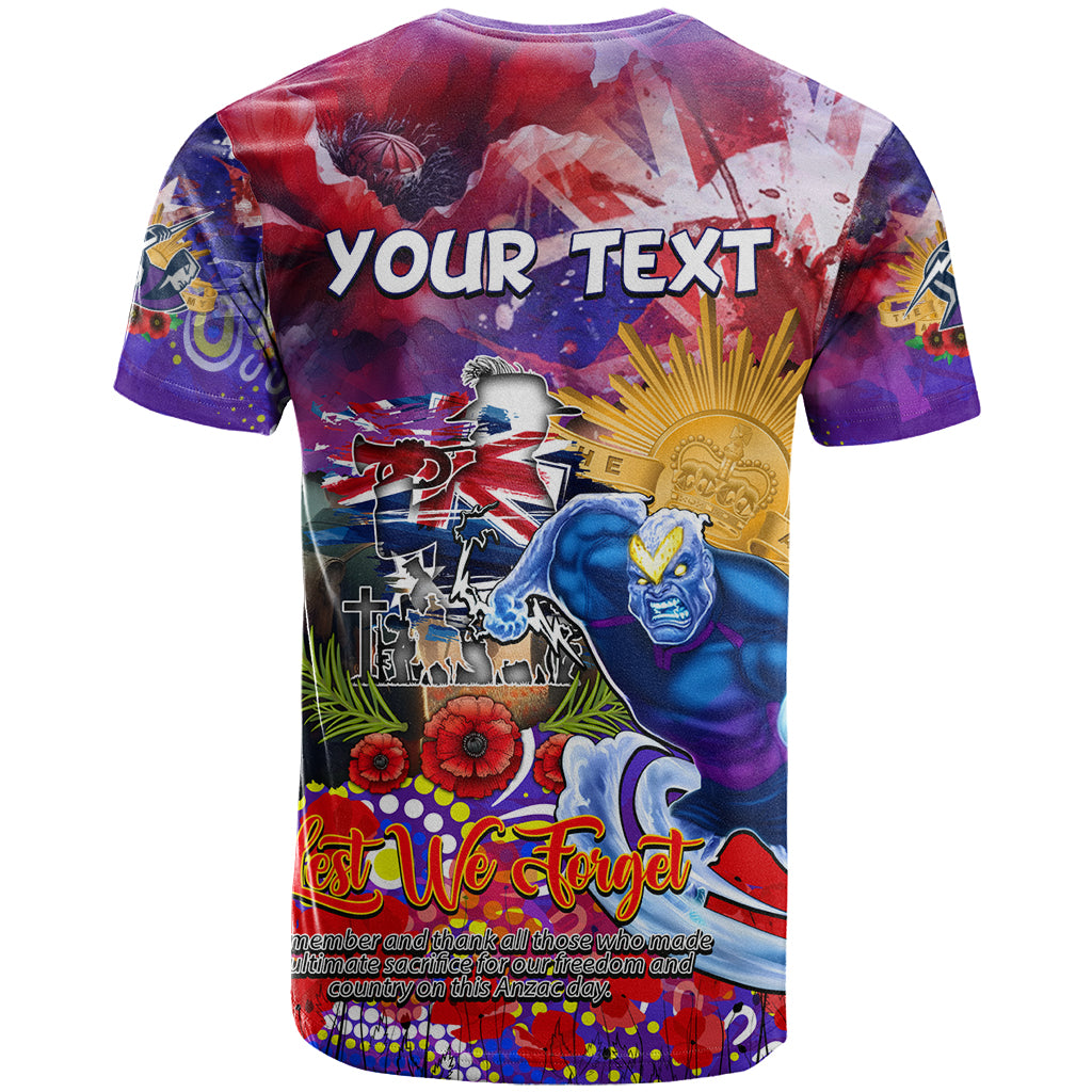 Personalised Australia Rugby Storm ANZAC T Shirt Melbourne Scratch Style