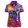 Personalised Australia Rugby Storm ANZAC Women Polo Shirt Melbourne Scratch Style