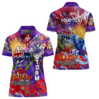 Personalised Australia Rugby Storm ANZAC Women Polo Shirt Melbourne Scratch Style