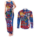 Personalised Australia Rugby Knights ANZAC Couples Matching Tank Maxi Dress and Long Sleeve Button Shirt Newcastle Scratch Style