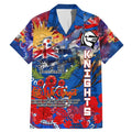 Personalised Australia Rugby Knights ANZAC Family Matching Mermaid Dress and Hawaiian Shirt Newcastle Scratch Style