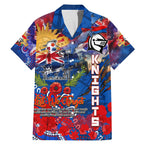 Personalised Australia Rugby Knights ANZAC Family Matching Mermaid Dress and Hawaiian Shirt Newcastle Scratch Style