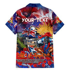 Personalised Australia Rugby Knights ANZAC Family Matching Mermaid Dress and Hawaiian Shirt Newcastle Scratch Style