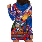 Personalised Australia Rugby Knights ANZAC Hoodie Dress Newcastle Scratch Style