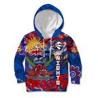 Personalised Australia Rugby Knights ANZAC Kid Hoodie Newcastle Scratch Style