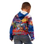 Personalised Australia Rugby Knights ANZAC Kid Hoodie Newcastle Scratch Style