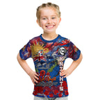 Personalised Australia Rugby Knights ANZAC Kid T Shirt Newcastle Scratch Style