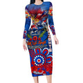 Personalised Australia Rugby Knights ANZAC Long Sleeve Bodycon Dress Newcastle Scratch Style