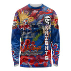 Personalised Australia Rugby Knights ANZAC Long Sleeve Shirt Newcastle Scratch Style