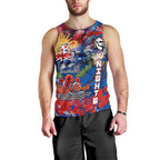 Personalised Australia Rugby Knights ANZAC Men Tank Top Newcastle Scratch Style