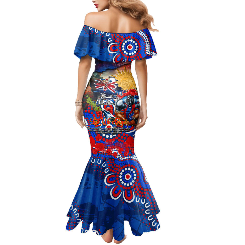 Personalised Australia Rugby Knights ANZAC Mermaid Dress Newcastle Scratch Style