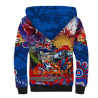 Personalised Australia Rugby Knights ANZAC Sherpa Hoodie Newcastle Scratch Style