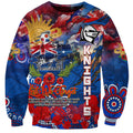 Personalised Australia Rugby Knights ANZAC Sweatshirt Newcastle Scratch Style