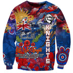 Personalised Australia Rugby Knights ANZAC Sweatshirt Newcastle Scratch Style