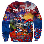 Personalised Australia Rugby Knights ANZAC Sweatshirt Newcastle Scratch Style