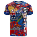 Personalised Australia Rugby Knights ANZAC T Shirt Newcastle Scratch Style