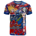 Personalised Australia Rugby Knights ANZAC T Shirt Newcastle Scratch Style