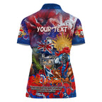 Personalised Australia Rugby Knights ANZAC Women Polo Shirt Newcastle Scratch Style
