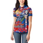 Personalised Australia Rugby Knights ANZAC Women Polo Shirt Newcastle Scratch Style