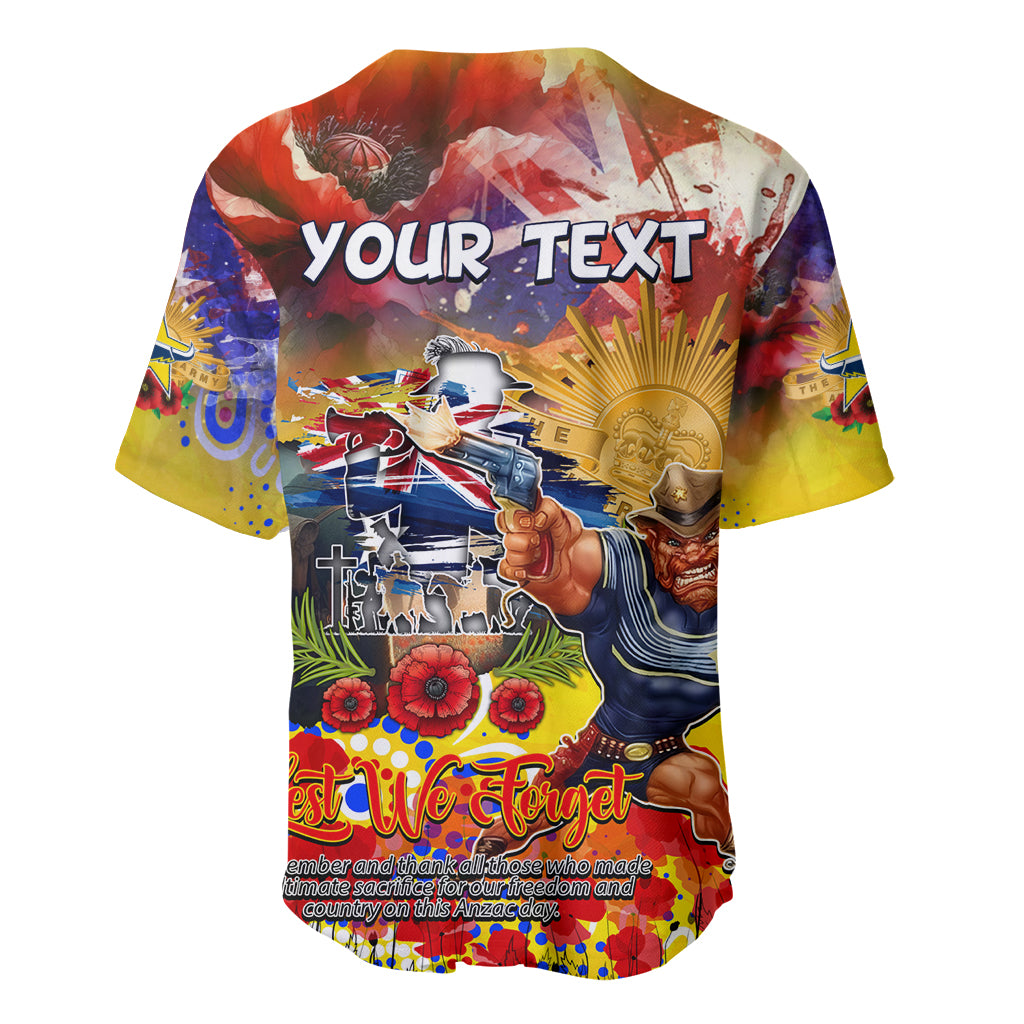 Personalised Australia Rugby Cowboys ANZAC Baseball Jersey North Queensland Scratch Style