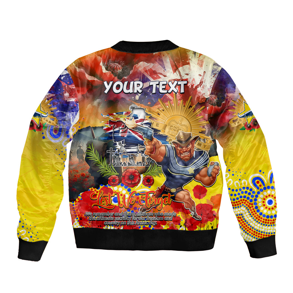 Personalised Australia Rugby Cowboys ANZAC Bomber Jacket North Queensland Scratch Style
