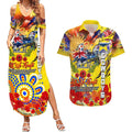 Personalised Australia Rugby Cowboys ANZAC Couples Matching Summer Maxi Dress and Hawaiian Shirt North Queensland Scratch Style