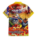 Personalised Australia Rugby Cowboys ANZAC Family Matching Mermaid Dress and Hawaiian Shirt North Queensland Scratch Style