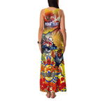 Personalised Australia Rugby Cowboys ANZAC Family Matching Tank Maxi Dress and Hawaiian Shirt North Queensland Scratch Style