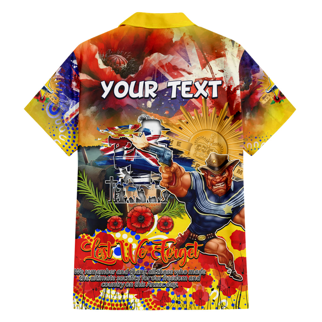 Personalised Australia Rugby Cowboys ANZAC Hawaiian Shirt North Queensland Scratch Style