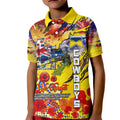 Personalised Australia Rugby Cowboys ANZAC Kid Polo Shirt North Queensland Scratch Style