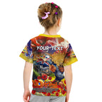 Personalised Australia Rugby Cowboys ANZAC Kid T Shirt North Queensland Scratch Style