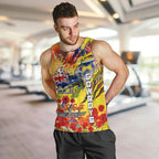 Personalised Australia Rugby Cowboys ANZAC Men Tank Top North Queensland Scratch Style