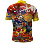 Personalised Australia Rugby Cowboys ANZAC Polo Shirt North Queensland Scratch Style