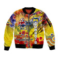 Personalised Australia Rugby Cowboys ANZAC Sleeve Zip Bomber Jacket North Queensland Scratch Style
