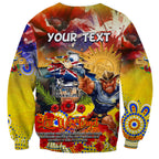 Personalised Australia Rugby Cowboys ANZAC Sweatshirt North Queensland Scratch Style