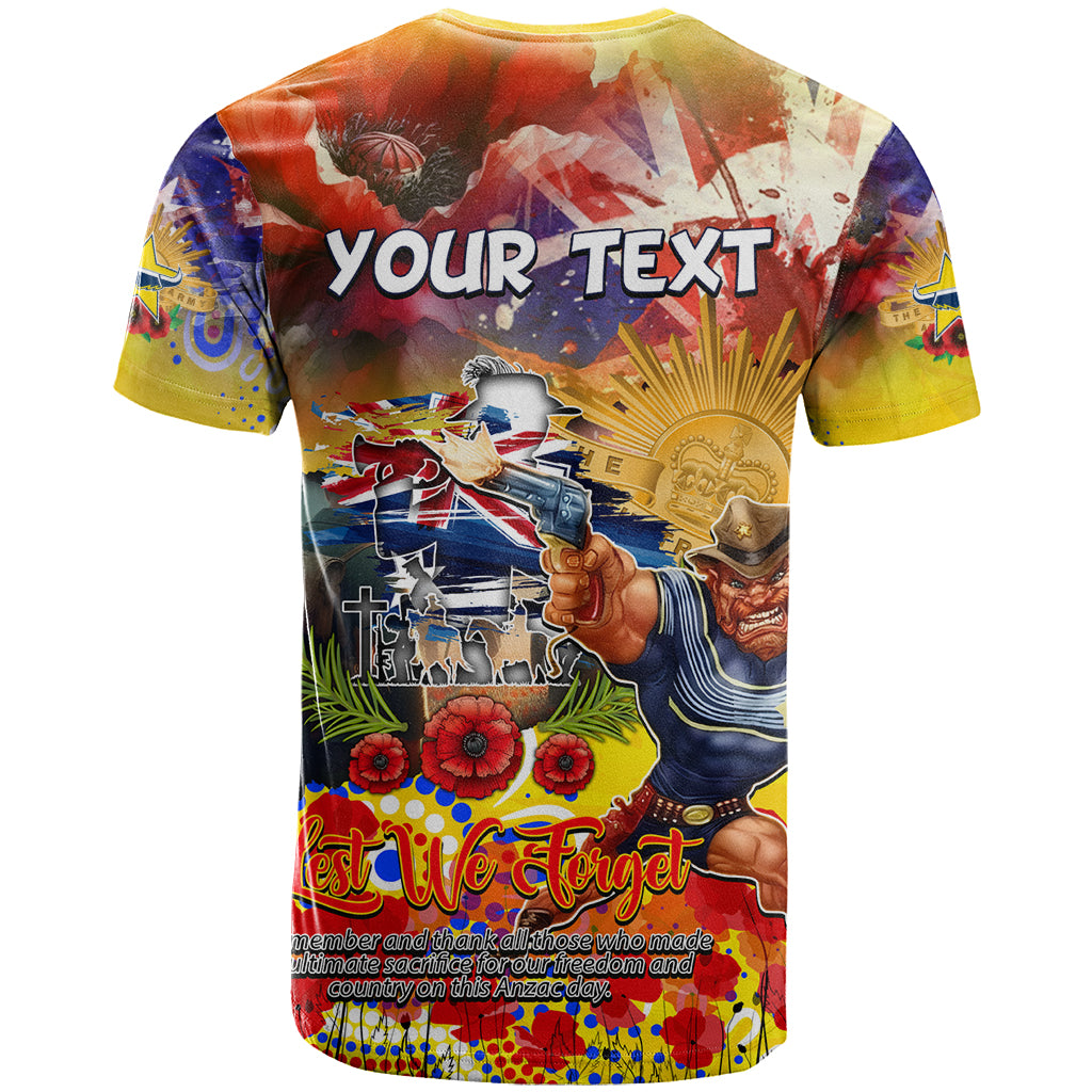 Personalised Australia Rugby Cowboys ANZAC T Shirt North Queensland Scratch Style