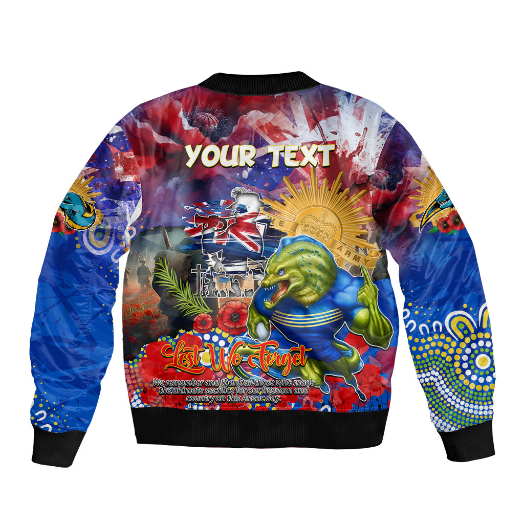 Personalised Australia Rugby Eels ANZAC Bomber Jacket Parramatta Scratch Style