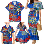 Personalised Australia Rugby Eels ANZAC Family Matching Mermaid Dress and Hawaiian Shirt Parramatta Scratch Style