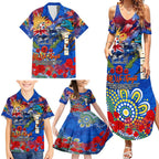 Personalised Australia Rugby Eels ANZAC Family Matching Summer Maxi Dress and Hawaiian Shirt Parramatta Scratch Style