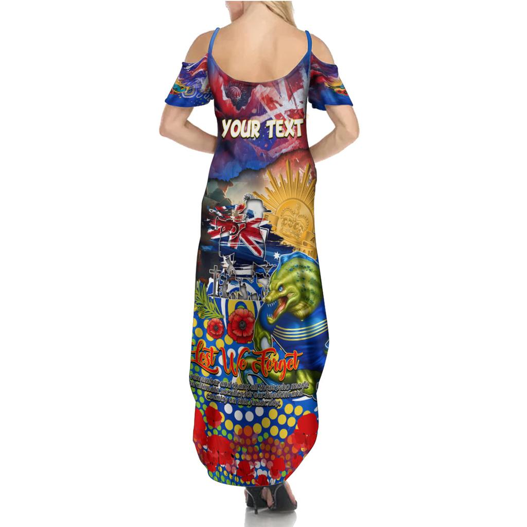 Personalised Australia Rugby Eels ANZAC Family Matching Summer Maxi Dress and Hawaiian Shirt Parramatta Scratch Style