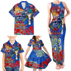 Personalised Australia Rugby Eels ANZAC Family Matching Tank Maxi Dress and Hawaiian Shirt Parramatta Scratch Style