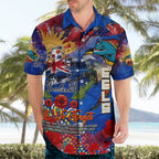 Personalised Australia Rugby Eels ANZAC Hawaiian Shirt Parramatta Scratch Style