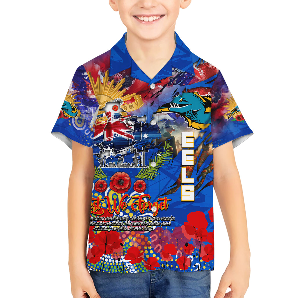 Personalised Australia Rugby Eels ANZAC Hawaiian Shirt Parramatta Scratch Style