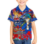 Personalised Australia Rugby Eels ANZAC Hawaiian Shirt Parramatta Scratch Style