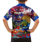 Personalised Australia Rugby Eels ANZAC Hawaiian Shirt Parramatta Scratch Style