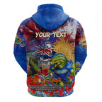 Personalised Australia Rugby Eels ANZAC Hoodie Parramatta Scratch Style
