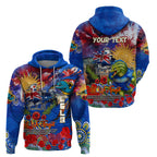 Personalised Australia Rugby Eels ANZAC Hoodie Parramatta Scratch Style